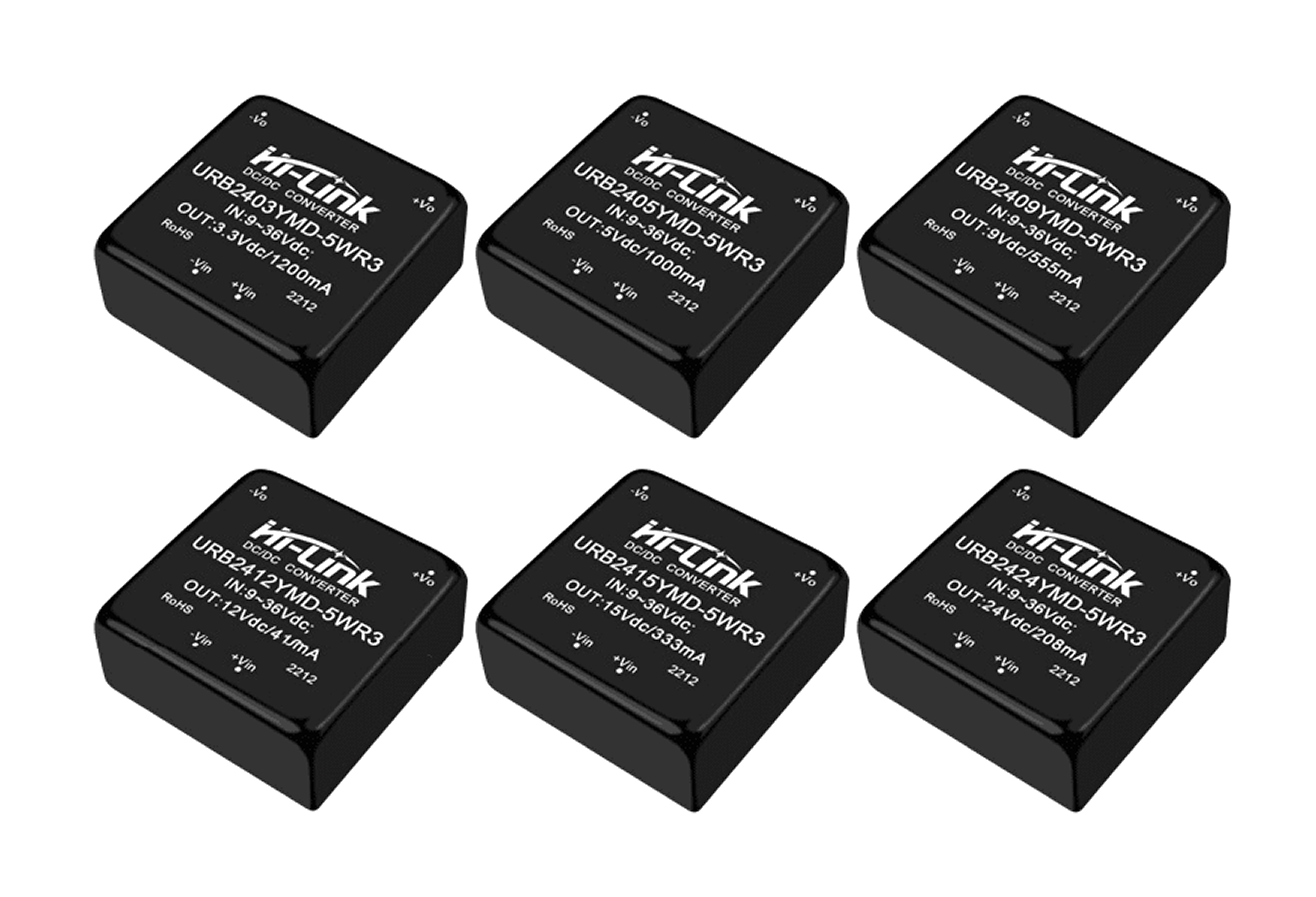 Conversores DC-DC para soldar en Circuito Impreso